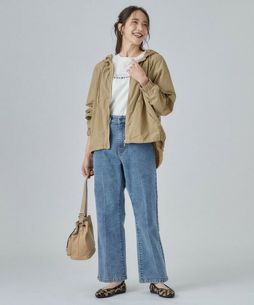 SHOO・LA・RUE / シューラルー レザーブルゾン・ジャケット | 【S-LL/撥水】ゴールドパーツで女性らしく ギャザーブルゾン | 詳細11