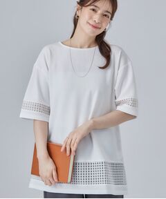 SHOO・LA・RUE / シューラルー チュニック | 【S-LL】上品に体型カバー 大人のシアーチェックチュニック