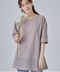 SHOO・LA・RUE / シューラルー チュニック | 【S-LL】上品に体型カバー 大人のシアーチェックチュニック