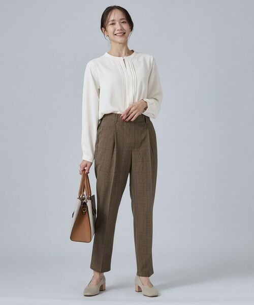 SHOO・LA・RUE / シューラルー ショート・ハーフ・半端丈パンツ | 【微ストレッチ】センタープレス入り きれい見えテーパードパンツ | 詳細11