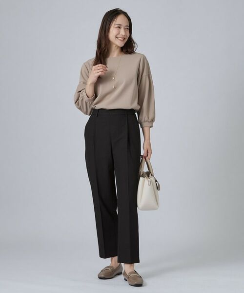 SHOO・LA・RUE / シューラルー ショート・ハーフ・半端丈パンツ | 【微ストレッチ】センタープレス入り きれい見えテーパードパンツ | 詳細7