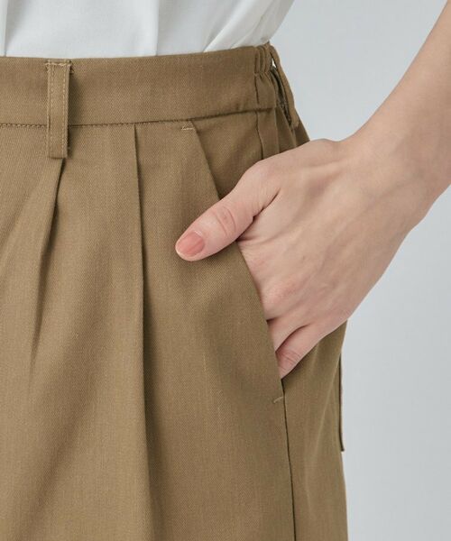 SHOO・LA・RUE / シューラルー パンツ | 【洗濯機可/S-LL】ナチュラルな着こなしに。綿混タックチノワイドパンツ | 詳細13