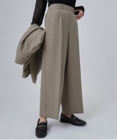 SHOO・LA・RUE / シューラルー パンツ | 【洗濯後しわになりにくい/着丈が選べる／セットアップ可】ウールフィール センタープレスワイドパンツ