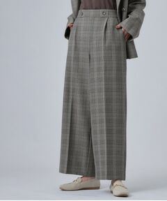 SHOO・LA・RUE / シューラルー パンツ | 【洗濯後しわになりにくい/着丈が選べる／セットアップ可】ウールフィール センタープレスワイドパンツ