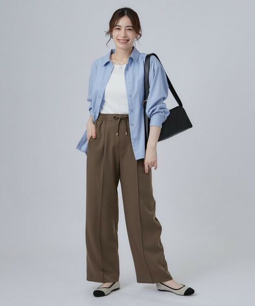 SHOO・LA・RUE / シューラルー パンツ | 【着丈が選べる/洗濯後しわになりにくい】センターピンタック きれいめイージーワイドパンツ | 詳細22