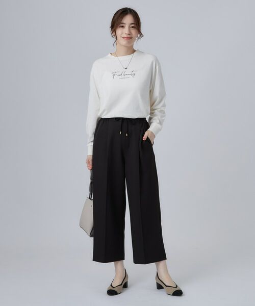 SHOO・LA・RUE / シューラルー パンツ | 【着丈が選べる/洗濯後しわになりにくい】センターピンタック きれいめイージーワイドパンツ | 詳細30