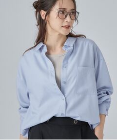 SHOO・LA・RUE / シューラルー シャツ・ブラウス | 【洗濯後しわになりにくい/S-LL】選べる6パターン 羽織としても活躍する ベーシックシャツ