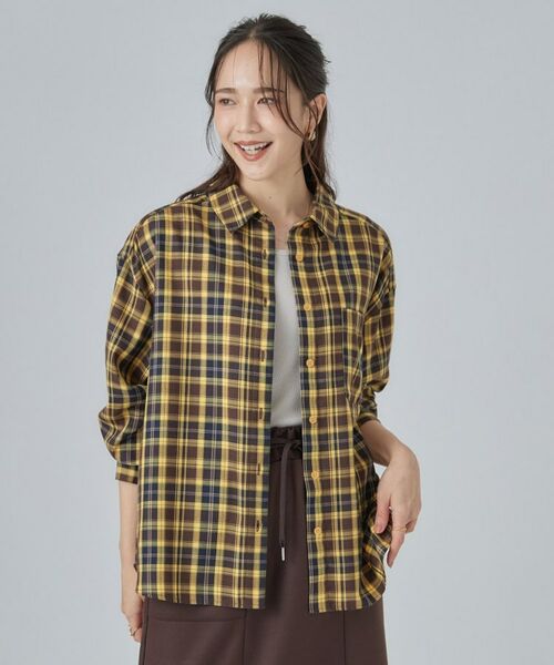 SHOO・LA・RUE / シューラルー シャツ・ブラウス | 【洗濯後しわになりにくい/S-LL】選べる6パターン 羽織としても活躍する ベーシックシャツ | 詳細13