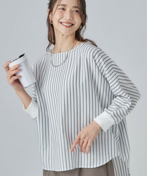 SHOO・LA・RUE / シューラルー シャツ・ブラウス | 【着丈選べる/洗濯後しわになりにくい】インせず着られる ドルマンブラウス（オフホワイト(303)）