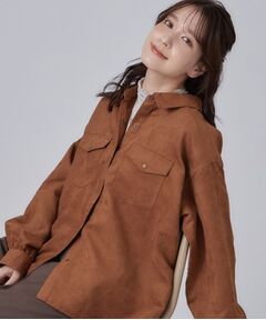 SHOO・LA・RUE / シューラルー シャツ・ブラウス | フェイクスウェード ポケットシャツ