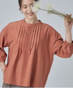 SHOO・LA・RUE / シューラルー シャツ・ブラウス | 【S-LL/洗濯機可】1枚で華やかに フロントレース7分袖ブラウス