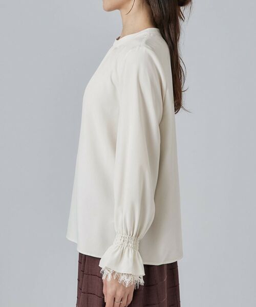 SHOO・LA・RUE / シューラルー シャツ・ブラウス | 【S-LL/洗濯機可】お袖レースで華やぐ。フェミニンブラウス | 詳細14