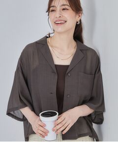 SHOO・LA・RUE / シューラルー シャツ・ブラウス | 【S-LL/洗濯機可】抜け感たっぷり 程よい透け感のポケット付きシャツ
