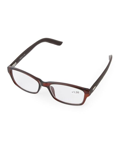 SHOO・LA・RUE / シューラルー サングラス・メガネ | サイドテンプル合皮リーディンググラス(老眼鏡)(モカブラウン(042))