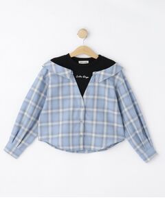 SHOO・LA・RUE / シューラルー カットソー | チェックドッキングトップス
