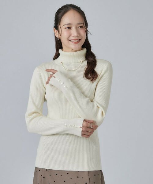 SHOO・LA・RUE / シューラルー ニット・セーター | ちくちくしにくいリブタートルニット | 詳細1
