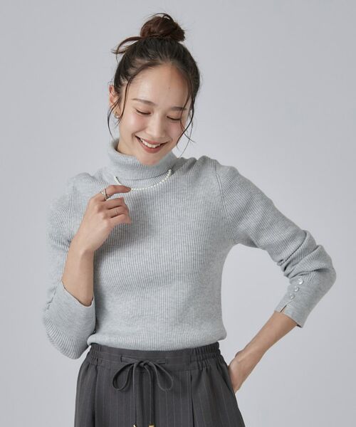 SHOO・LA・RUE / シューラルー ニット・セーター | ちくちくしにくいリブタートルニット | 詳細5