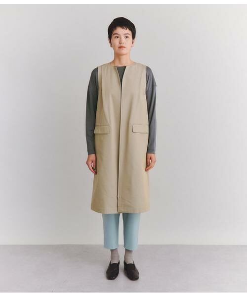 SIPULI / シプリ ベスト | Cotton Wool Gabardine ジレワンピース | 詳細10