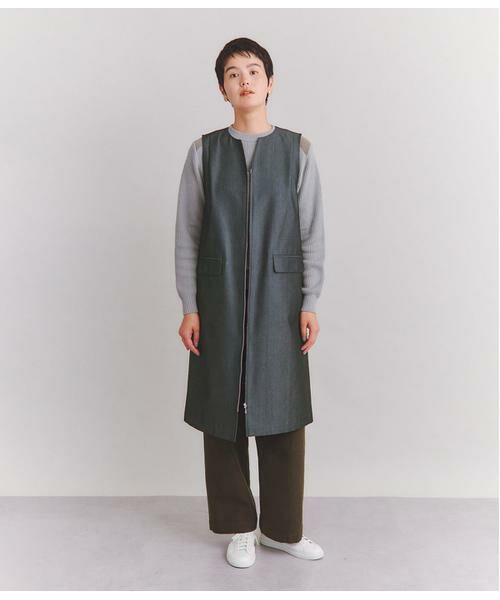 SIPULI / シプリ ベスト | Cotton Wool Gabardine ジレワンピース | 詳細15