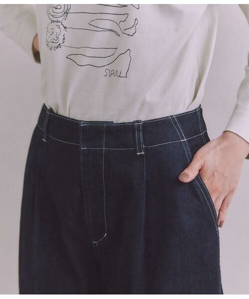 SIPULI / シプリ デニムパンツ | Organic Cotton Denim タックワイドパンツ | 詳細4