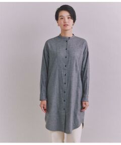 Organic Cotton Soft Viyella ブザムシャツワンピース