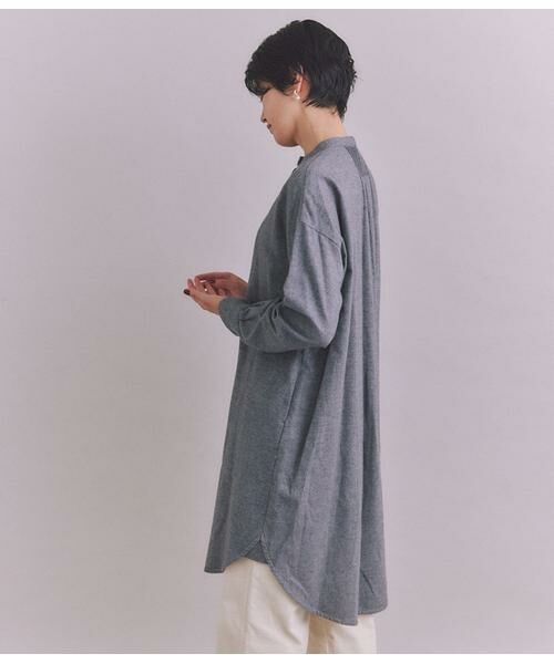 SIPULI / シプリ ミニ丈・ひざ丈ワンピース | Organic Cotton Soft Viyella ブザムシャツワンピース | 詳細1