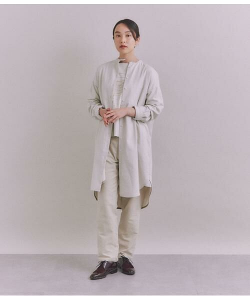 SIPULI / シプリ ミニ丈・ひざ丈ワンピース | Organic Cotton Soft Viyella ブザムシャツワンピース | 詳細12