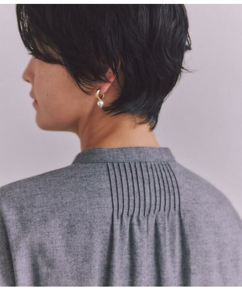 SIPULI / シプリ ミニ丈・ひざ丈ワンピース | Organic Cotton Soft Viyella ブザムシャツワンピース | 詳細4