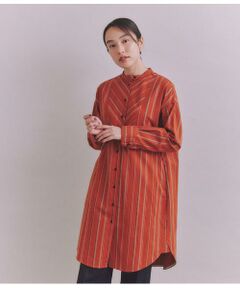 Organic Cotton Stripe ブザムシャツワンピース