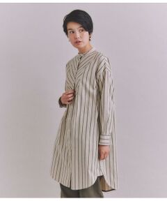 Organic Cotton Stripe ブザムシャツワンピース