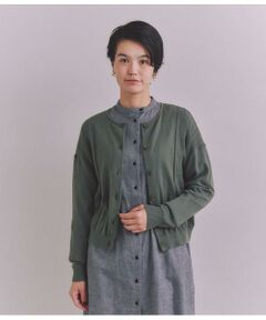 Organic Cotton Wool ショルダー柄ニットカーディガン