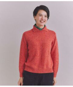 Colorful Melange Knit 襟付プルオーバー