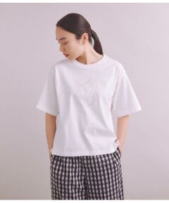 Organic Cotton プリント刺繍Tシャツ