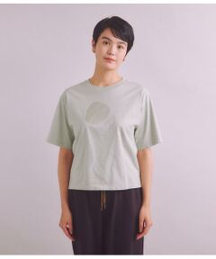 Organic Cotton プリント刺繍Tシャツ