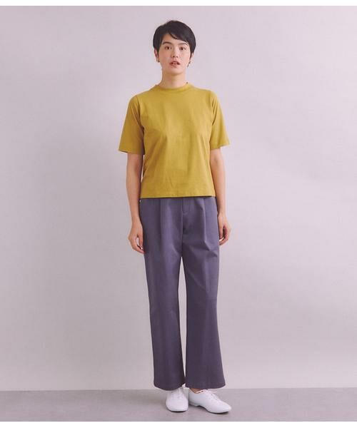 SIPULI / シプリ Tシャツ | ［Elama］Organic Cotton Cross Jersey 5分袖モックネックプルオーバー | 詳細10