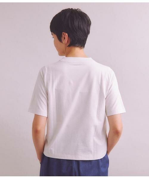 SIPULI / シプリ Tシャツ | ［Elama］Organic Cotton Cross Jersey 5分袖モックネックプルオーバー | 詳細2