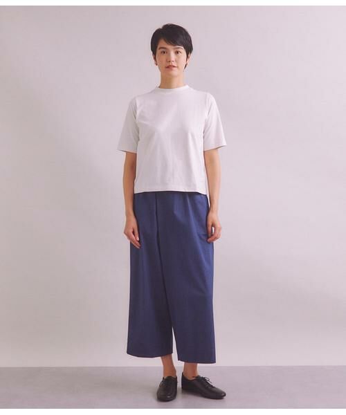 SIPULI / シプリ Tシャツ | ［Elama］Organic Cotton Cross Jersey 5分袖モックネックプルオーバー | 詳細5