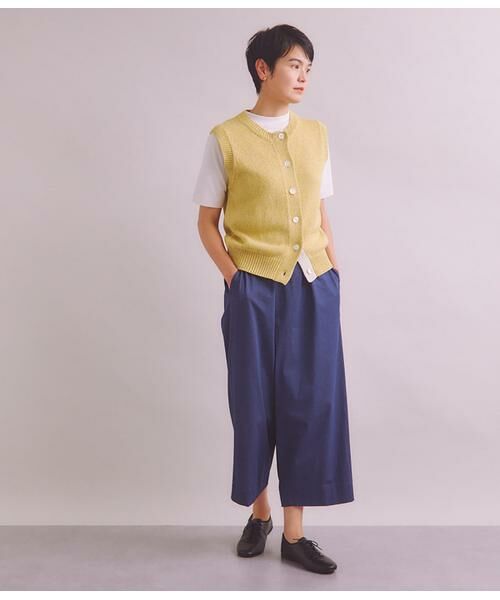 SIPULI / シプリ Tシャツ | ［Elama］Organic Cotton Cross Jersey 5分袖モックネックプルオーバー | 詳細6