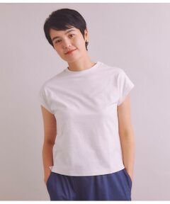 ［Elama］Organic Cotton Cross Jersey フレンチスリーブプルオーバー