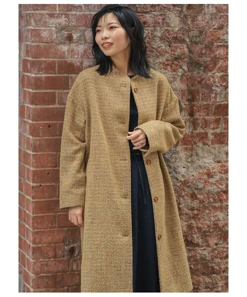 SIPULI / シプリ その他アウター | Mixcolor Tweed スタンドカラーロングコート | 詳細17