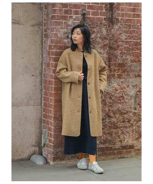 SIPULI / シプリ その他アウター | Mixcolor Tweed スタンドカラーロングコート | 詳細20