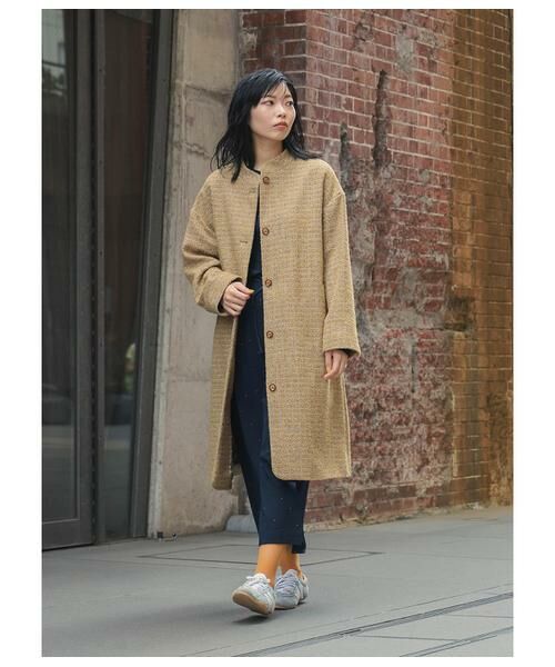 SIPULI / シプリ その他アウター | Mixcolor Tweed スタンドカラーロングコート | 詳細21