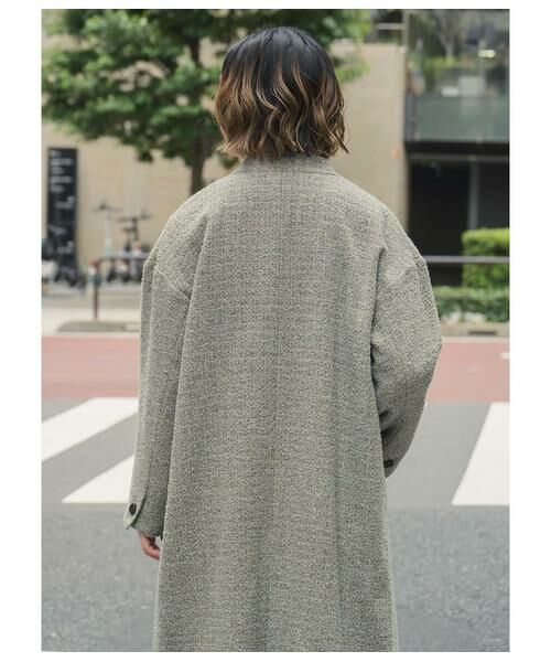 SIPULI / シプリ その他アウター | Mixcolor Tweed スタンドカラーロングコート | 詳細24
