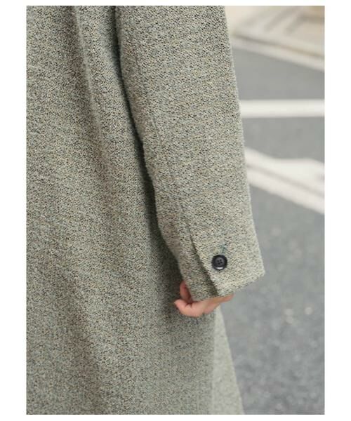 SIPULI / シプリ その他アウター | Mixcolor Tweed スタンドカラーロングコート | 詳細25