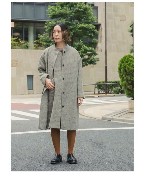 SIPULI / シプリ その他アウター | Mixcolor Tweed スタンドカラーロングコート | 詳細27