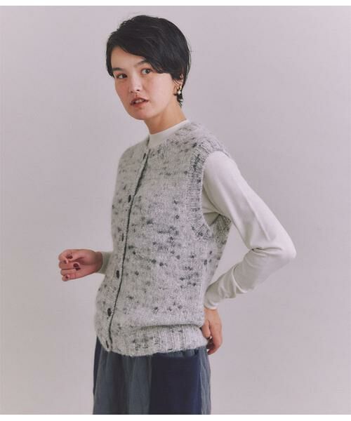 SIPULI / シプリ ベスト | Alpaca Mixcolor Nep yarn 手編みニットベスト | 詳細2