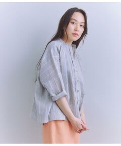 SIPULI / シプリ シャツ・ブラウス | [ACAR]Big Stripe ピンタックギャザーブラウス