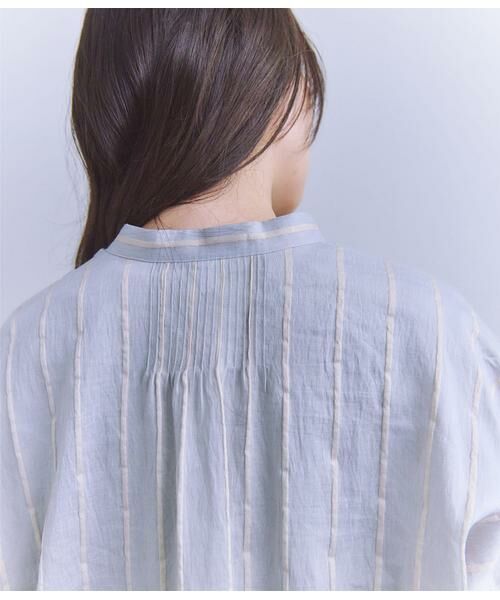 SIPULI / シプリ シャツ・ブラウス | [ACAR]Big Stripe ピンタックギャザーブラウス | 詳細4