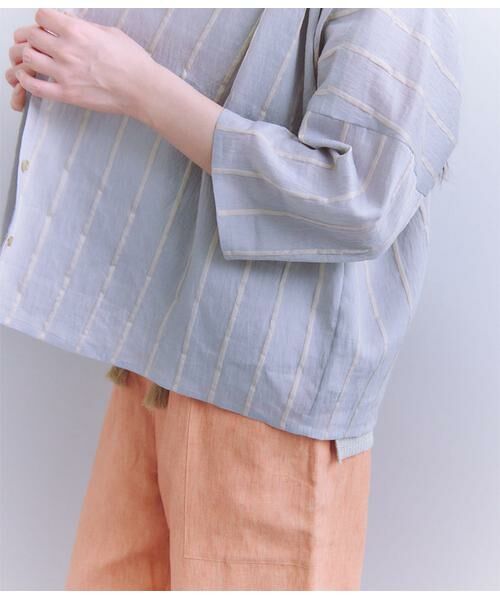 SIPULI / シプリ シャツ・ブラウス | [ACAR]Big Stripe ピンタックギャザーブラウス | 詳細5