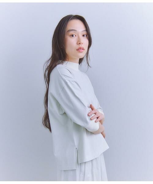SIPULI/シプリ Lusuter Soft Jersey モックネックプルオーバー ホワイト 2 SIPULI/シプリ Lusuter Soft Jersey モックネックプルオーバー ホワイト 2